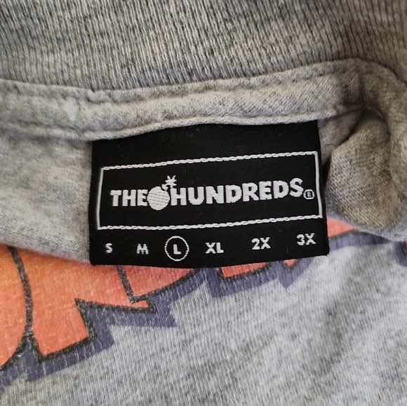 Vintage The Hundreds Adam Bomb Fire Men's T-Shirt Gray Size XLarge - Picture 2 of 10